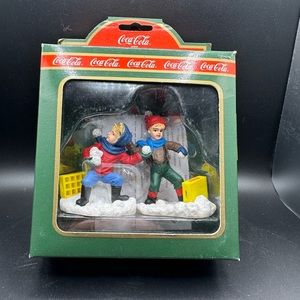Coca-Cola Town Square Figurine - Boys are Boys The Snowball Fight